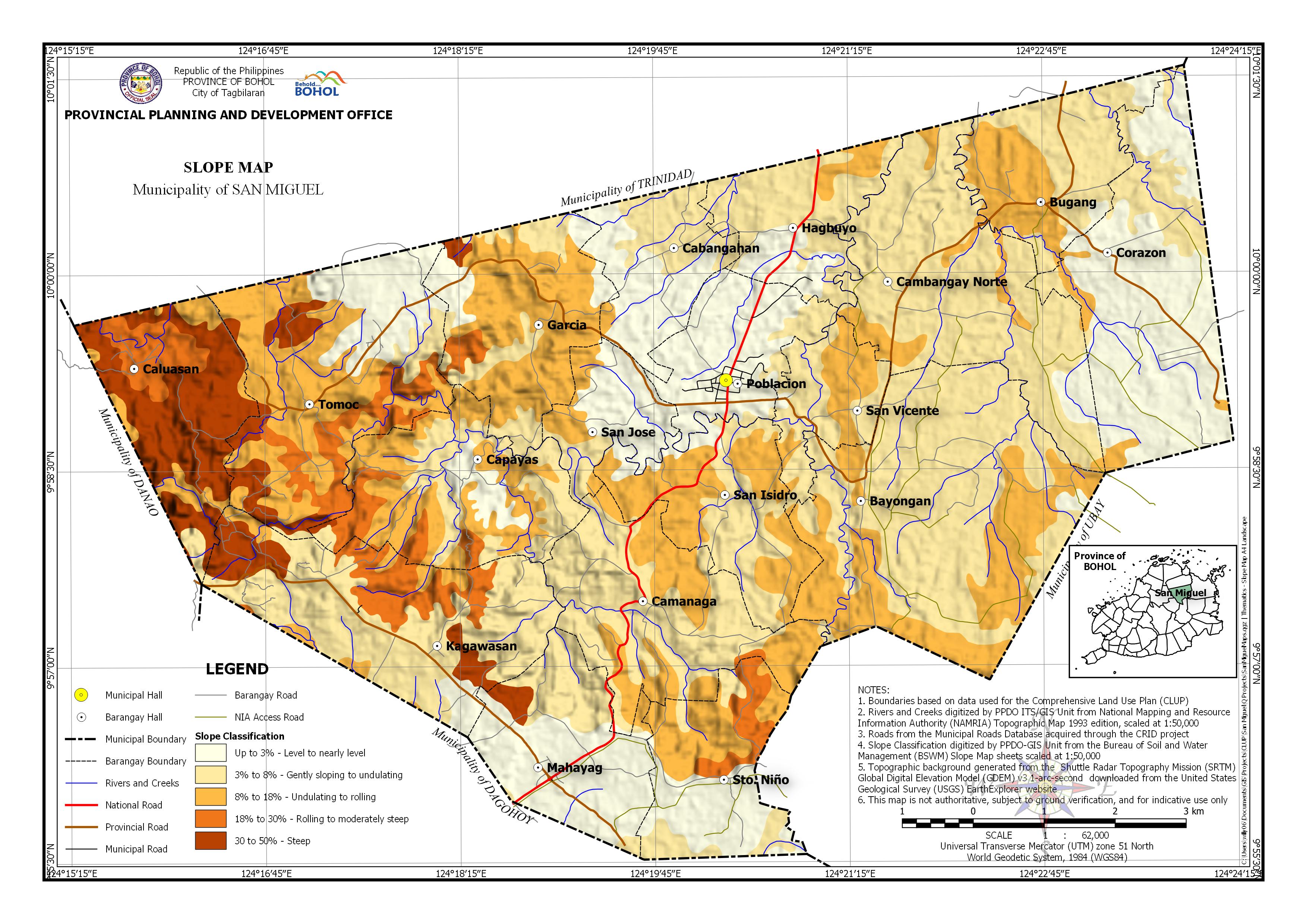 Slope Classification Map